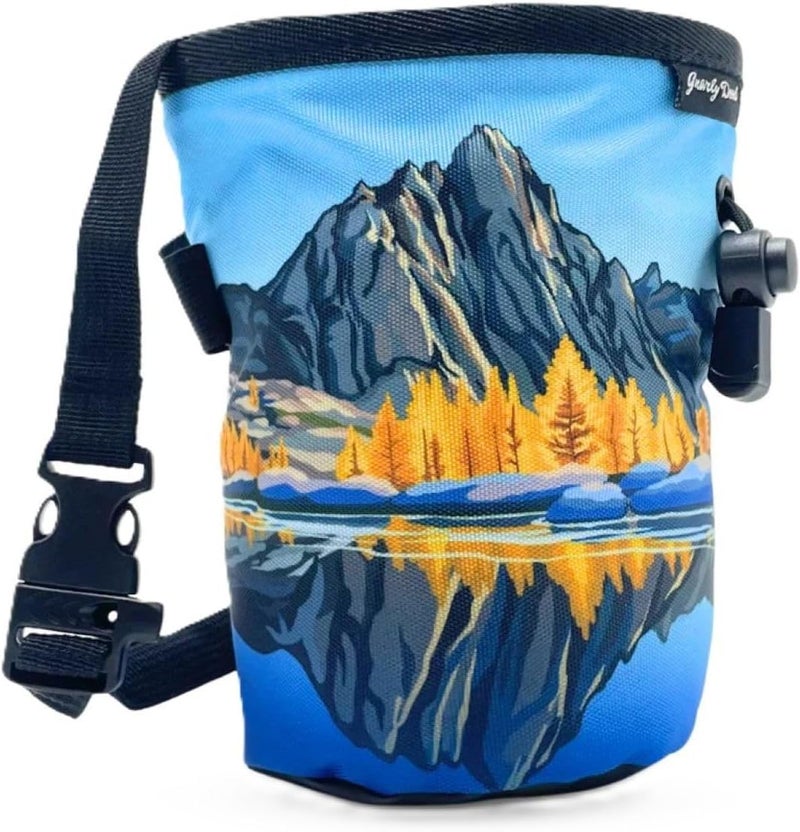 Gnarly Dood Rock Climbing Chalk Bag | for Outdoor, Gym, & Bouldering | Adjustable Waist Belt, Durable Drawstring Closure, & Zippered Pocket - Image 1